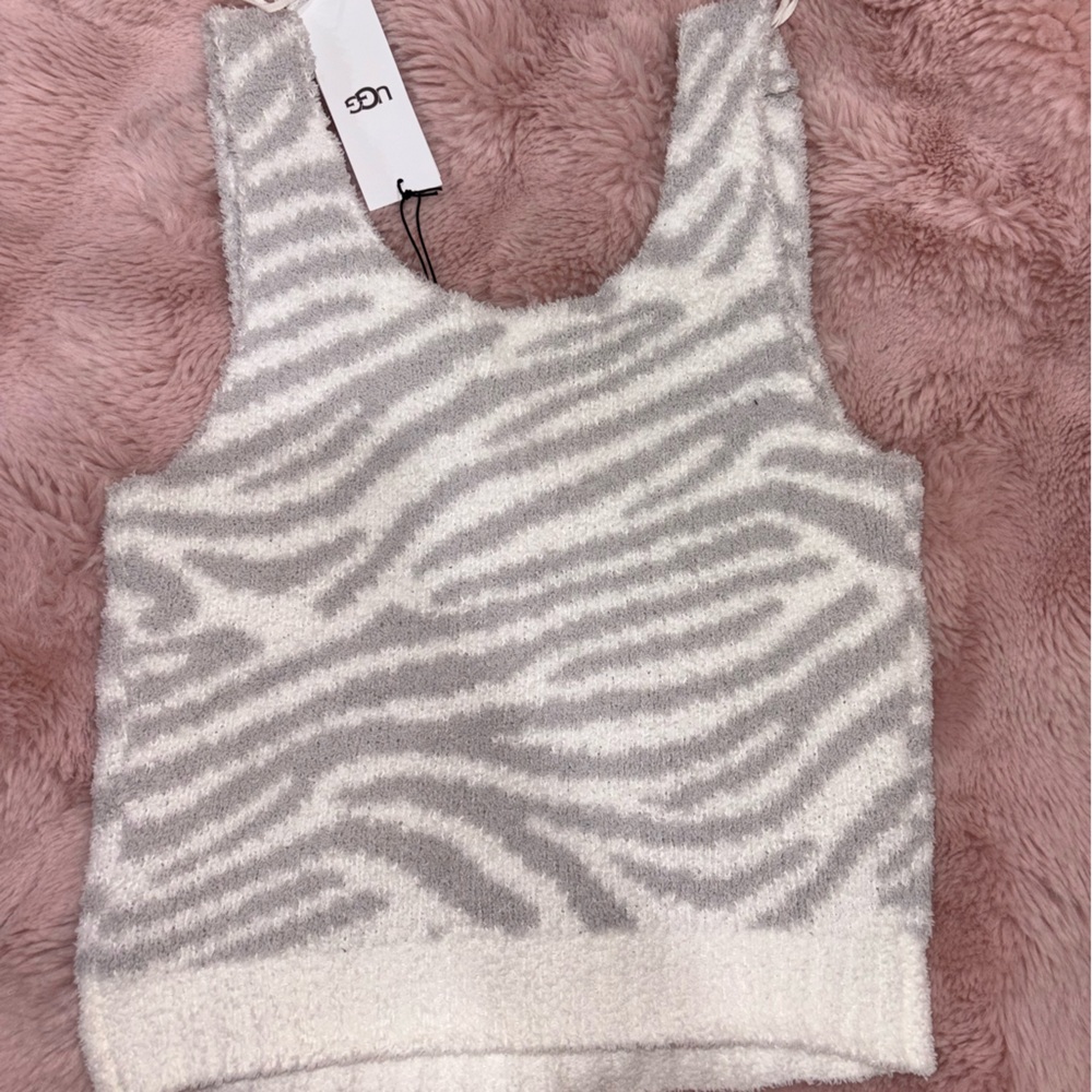 UGG Cream Zebra Pattern Tank Top - Picture 3 of 5
